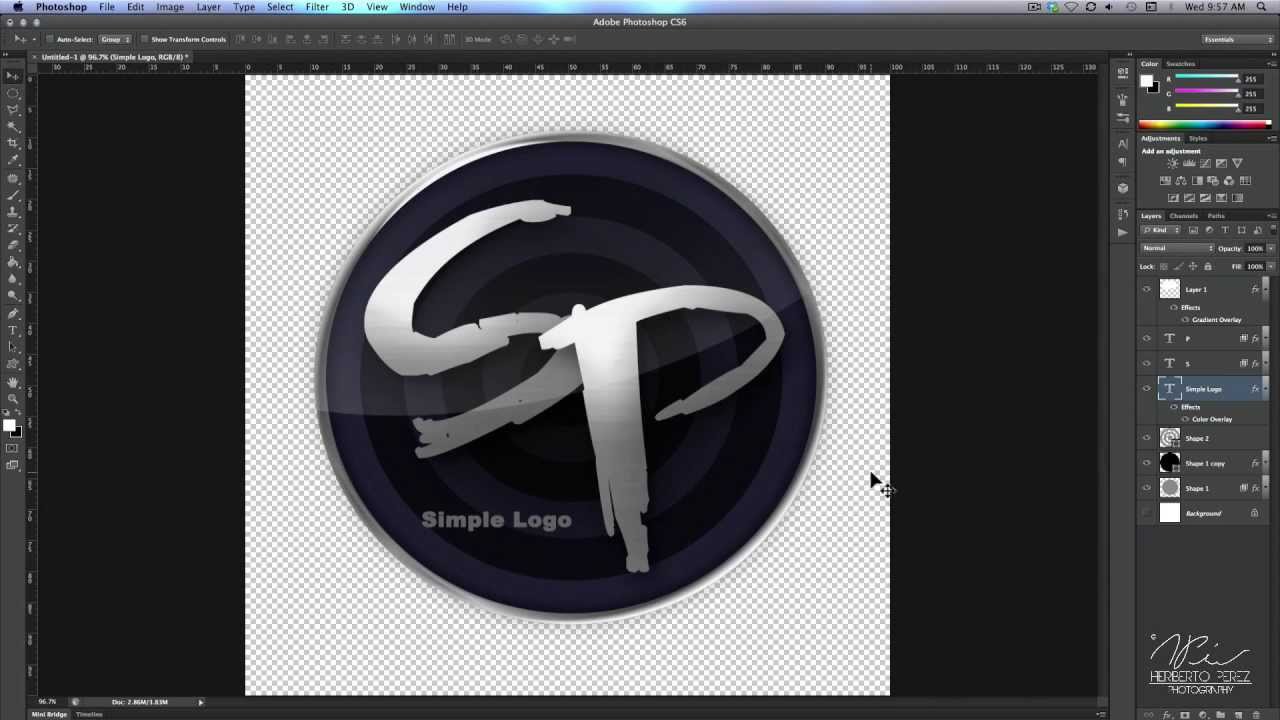 How To Create a Simple Logo in Photoshop CS6.