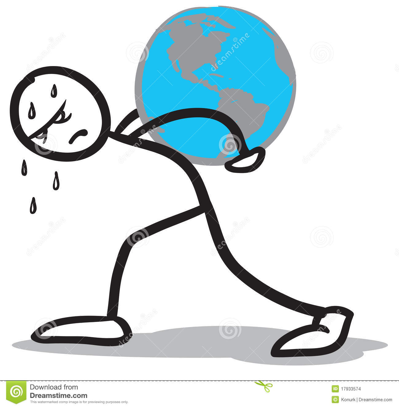 Atlas Man Holding Globe Clipart.