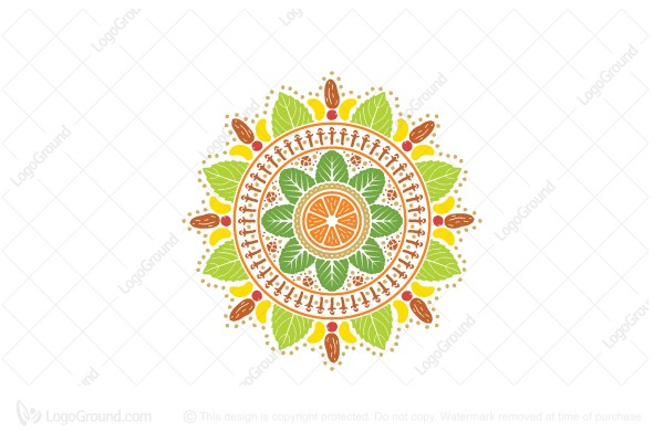 Exclusive Logo 119612, Vegan Mandala Logo.