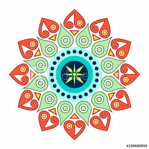 simple mandala design for ornament.