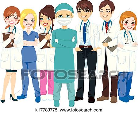 Hospital Medical Team Clipart.