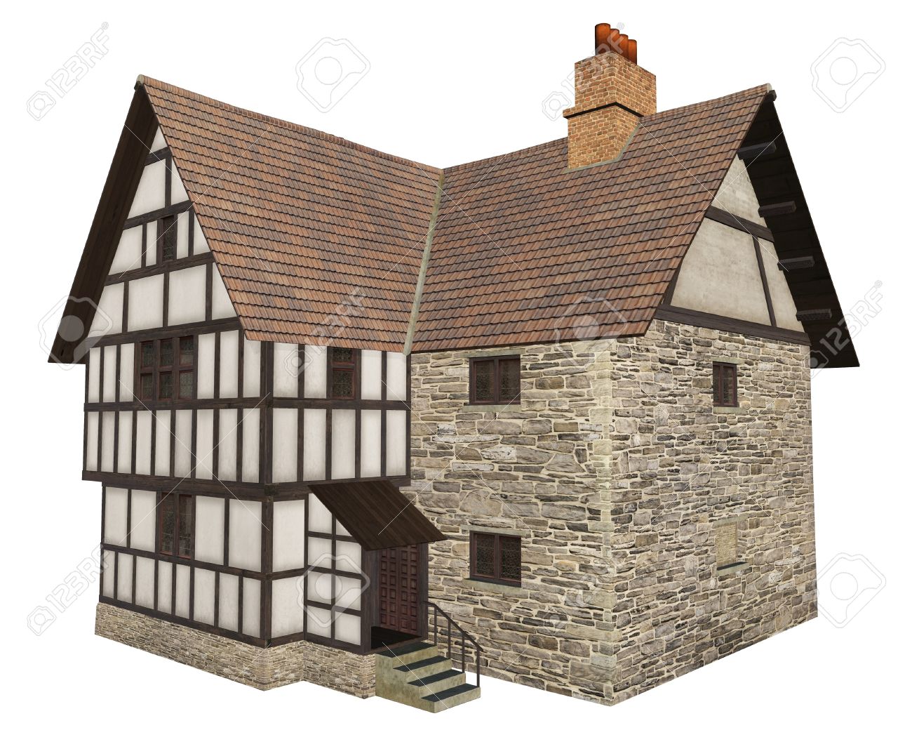 Medieval Manor Clipart.