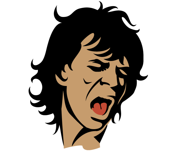 Mick Jagger Vector Portrait.