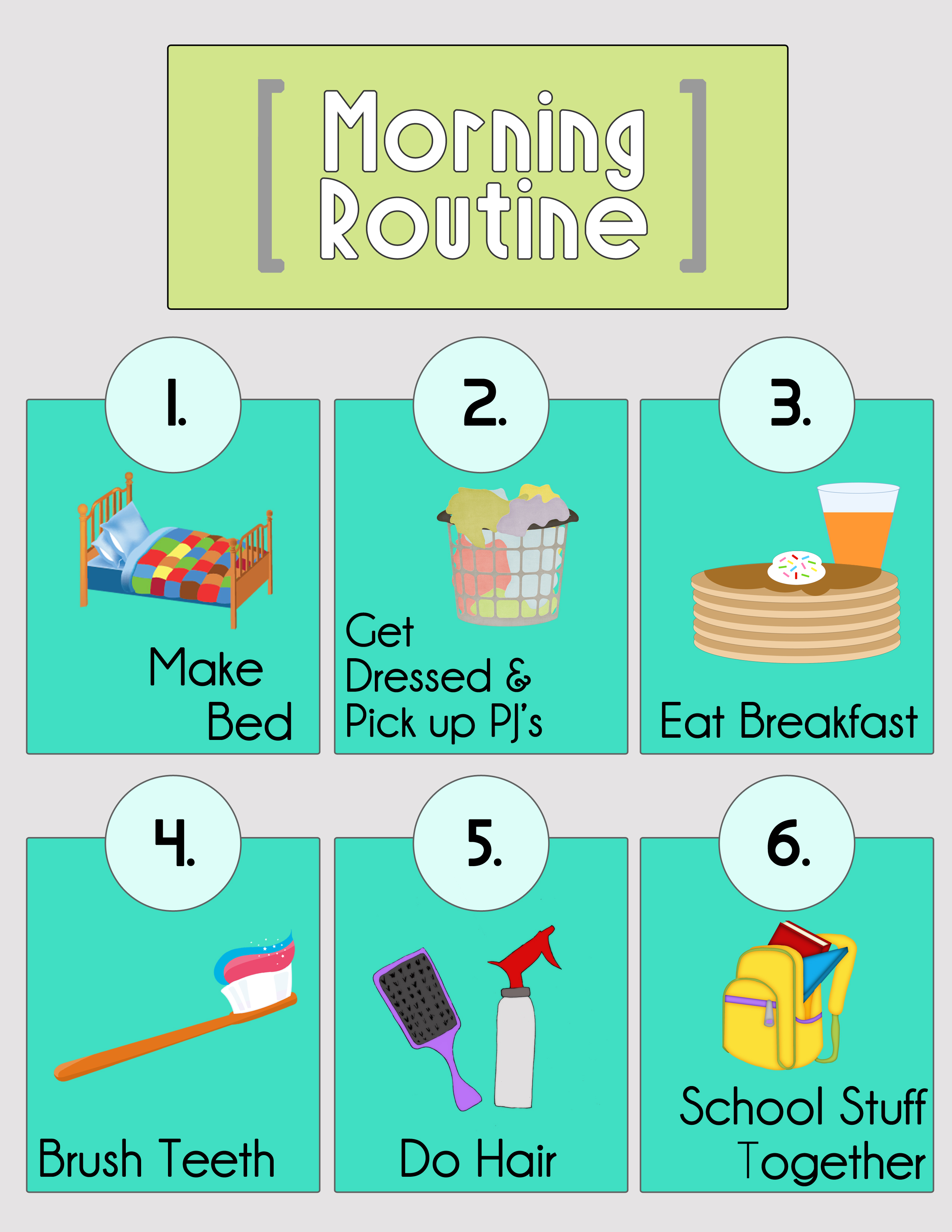 Morning Routine Printables.