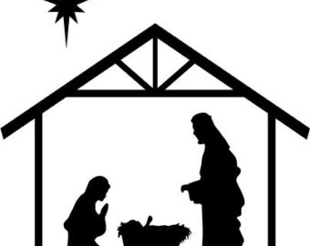 Nativity black and white black and white clipart nativity scene.