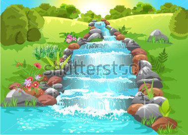 Spring water clipart.