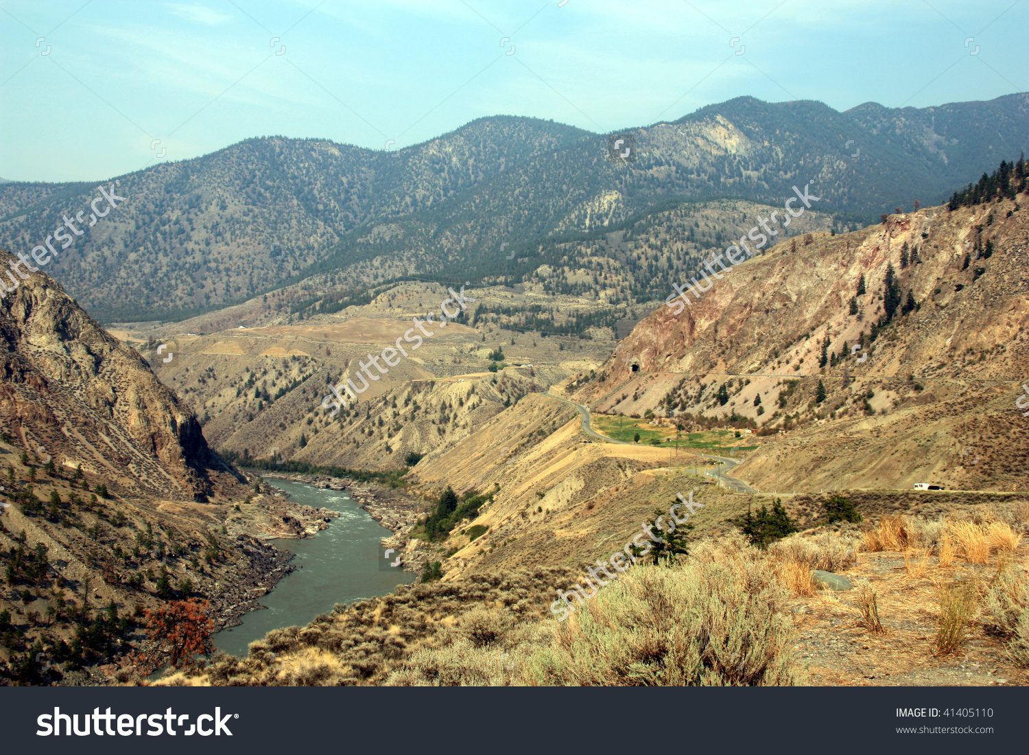 Desert Road Lillooet British Columbia Stock Photo 41405110.