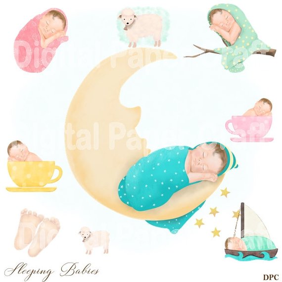 Baby Clipart Shower Baby Boy Baby Girl Newborn , Watercolor.