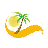 Desert Oasis Clip Art.