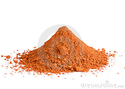 Red Ochre Pigment Pile Stock Photography.