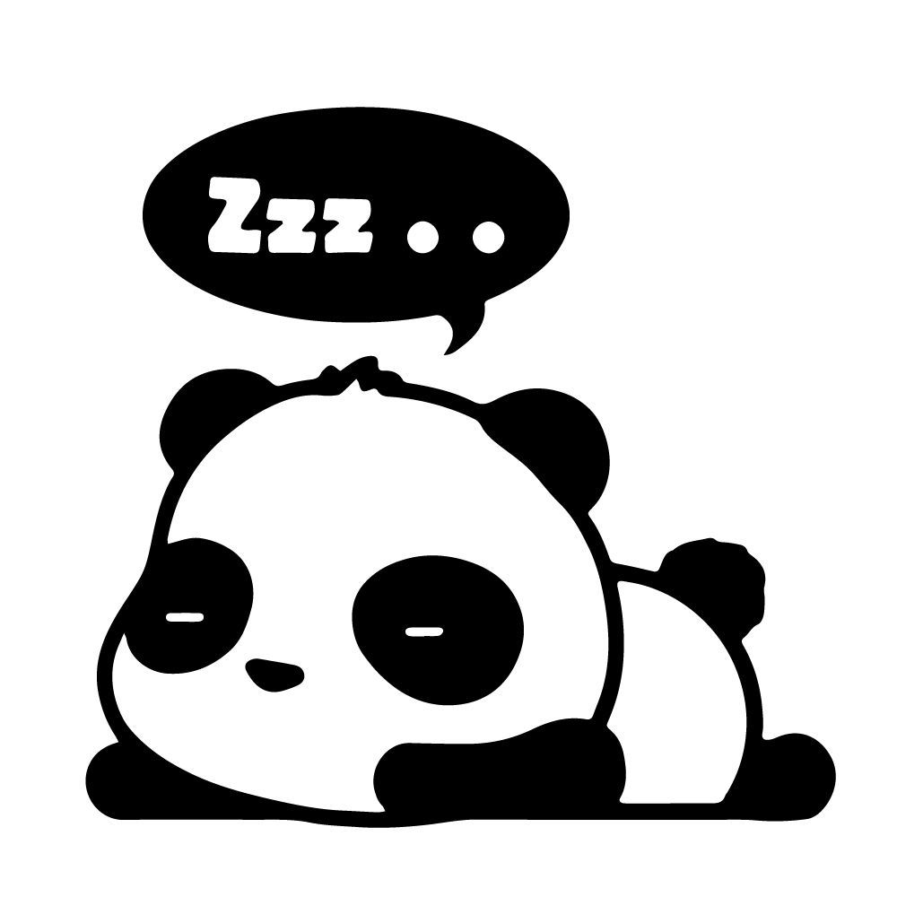 Cute Panda Clipart Black And White.