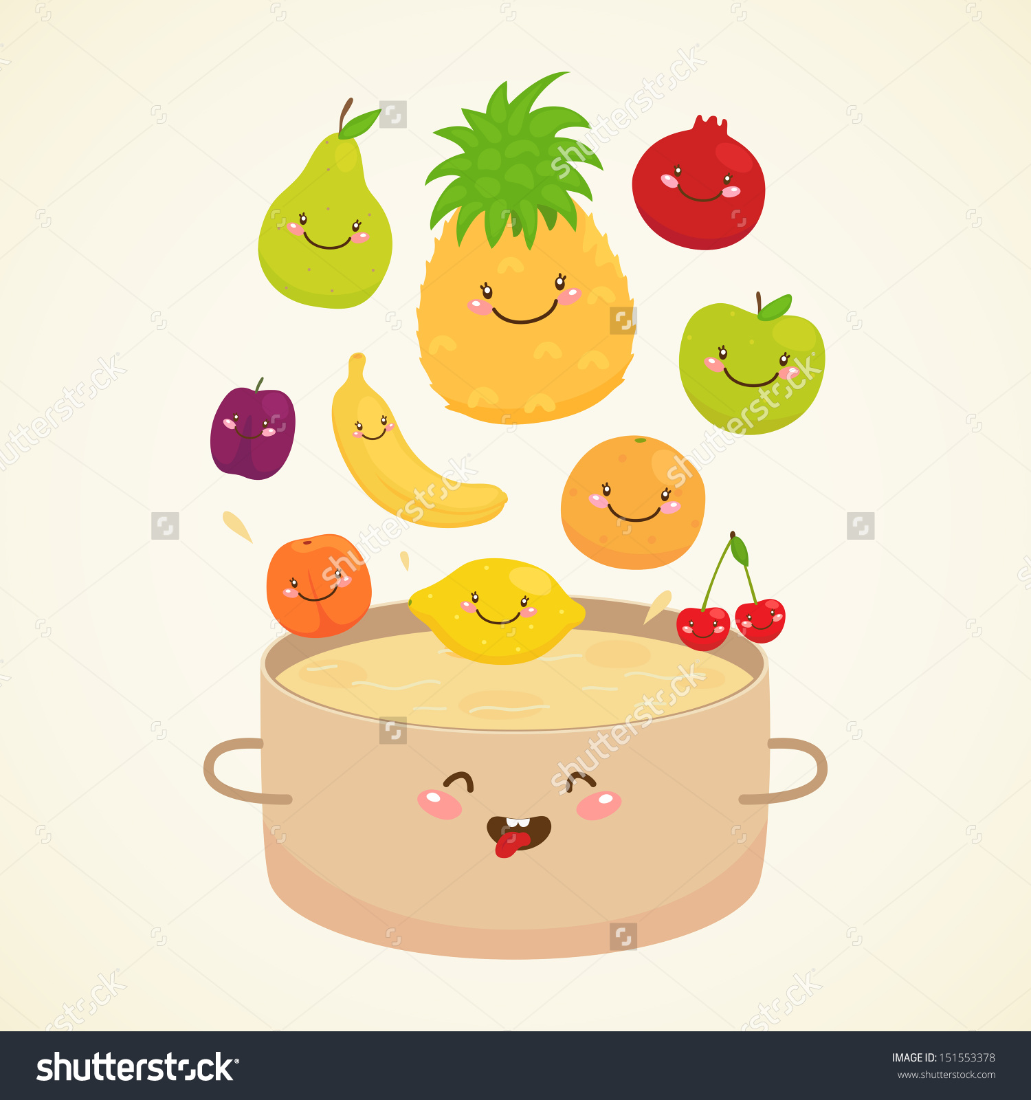 Compote: Apple, Pear, Lemon, Orange, Plum, Cherry, Pineapple.