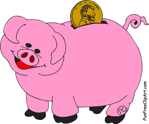 Piggy bank clip art clipart 5.