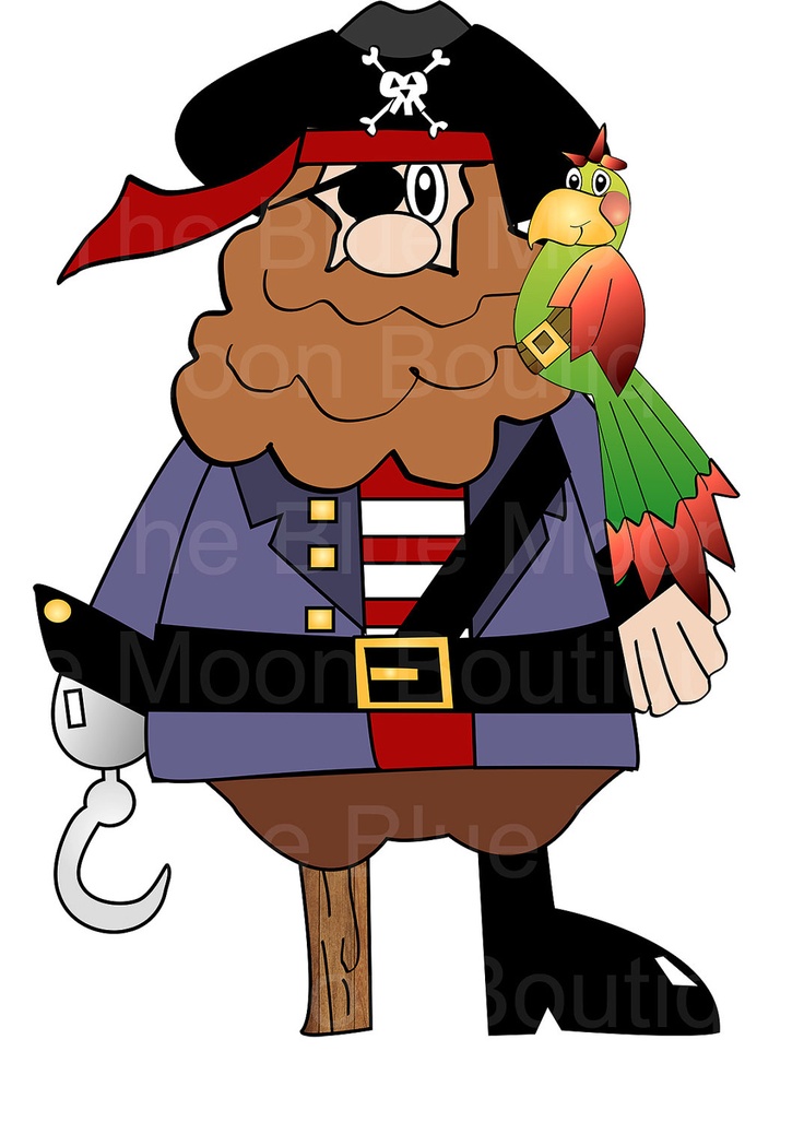 Pirate Pete Clipart Set..