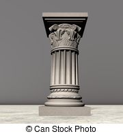 Clip Art of Stone column.