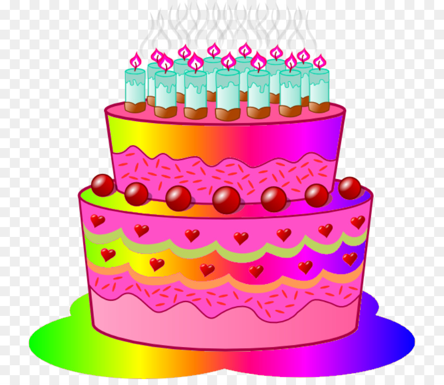 Pink Birthday Cake clipart.