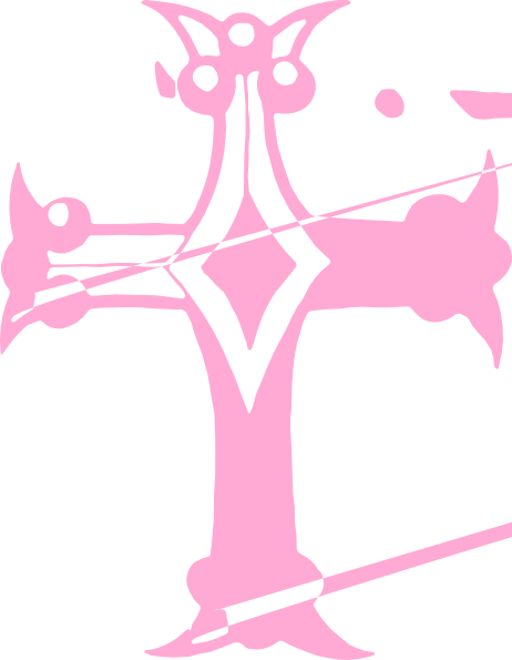 Pink Cross Clipart Transparent Background.