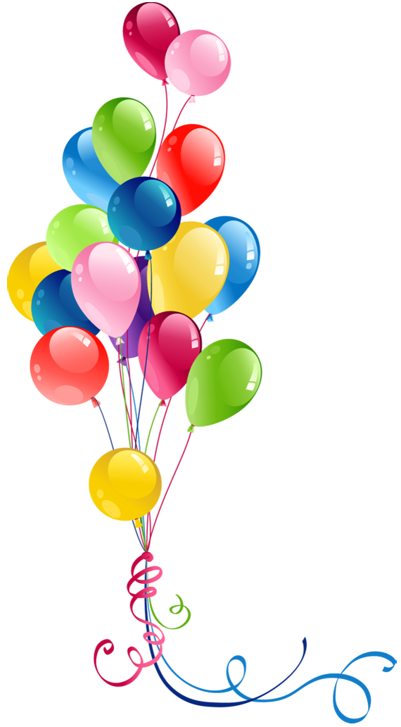 Transparent Bunch Balloons Clipart.