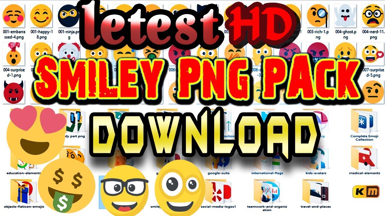 Letest Emoji/Smiley Png Pack Free Download..