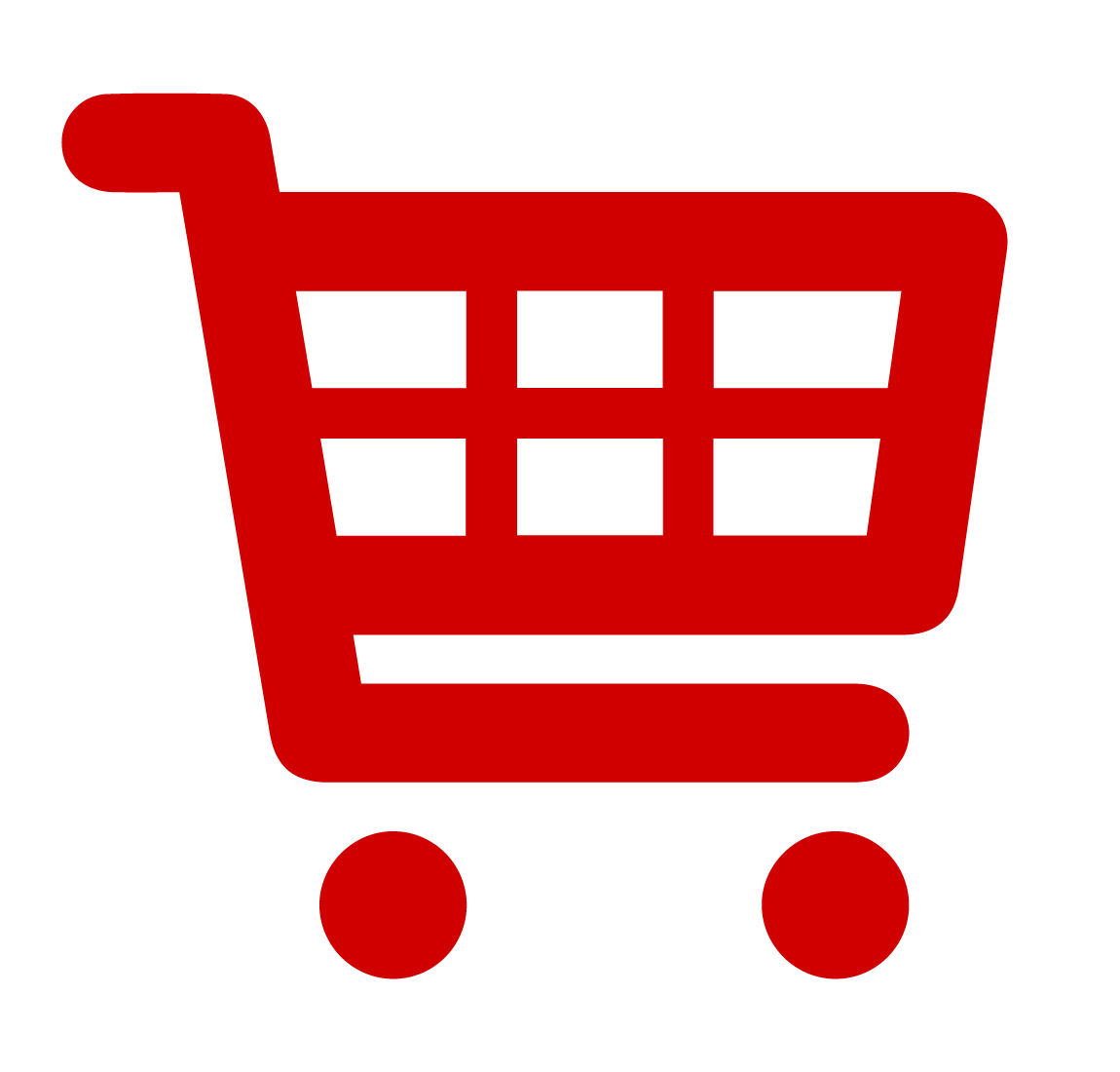 Red simple shopping cart icon #29081.