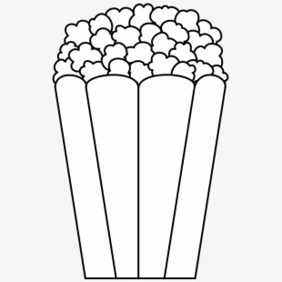 Popcorn Clipart Black.