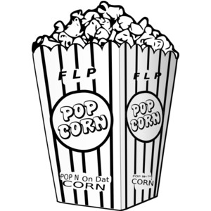 Popcorn Clipart Black And White.