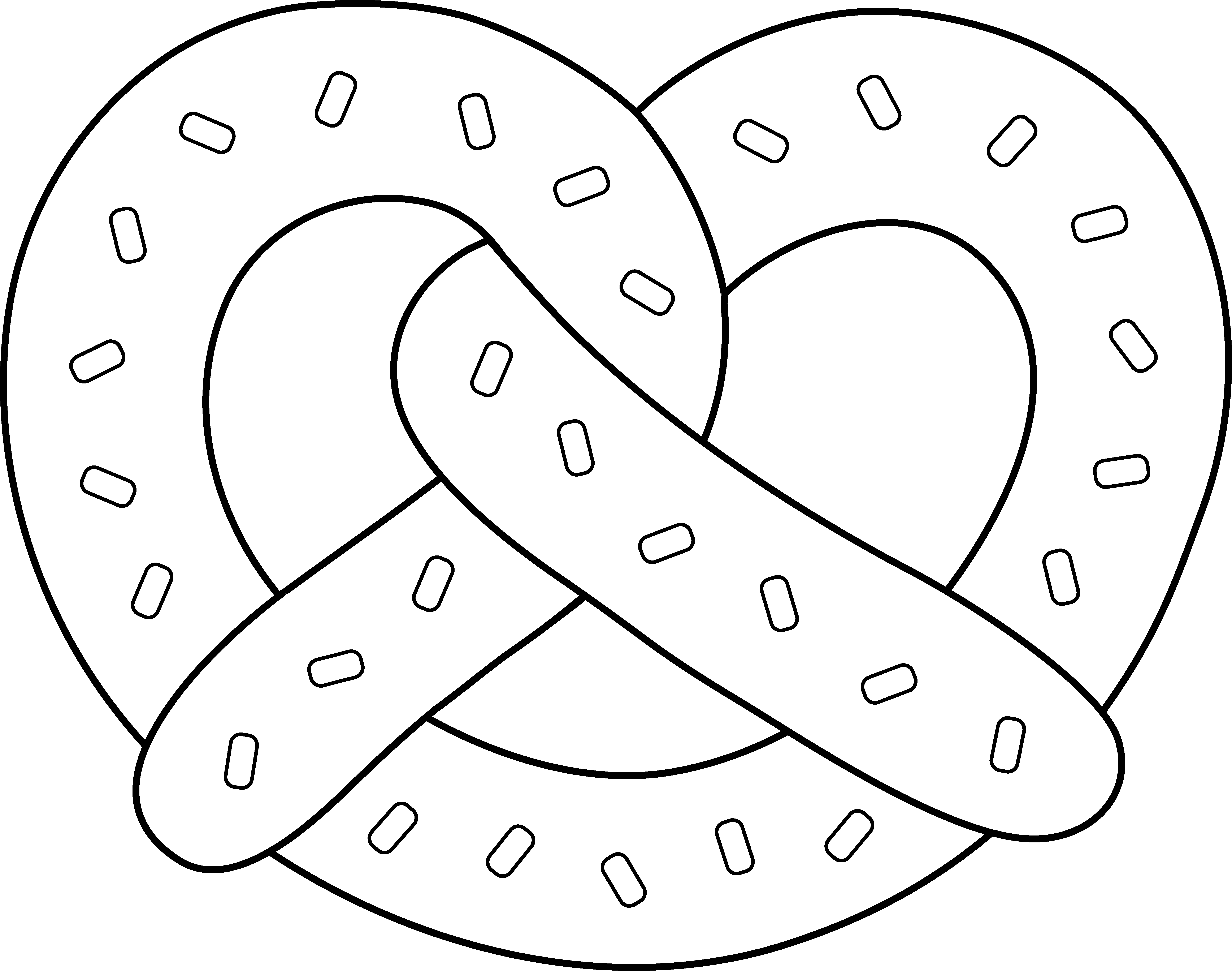 Free Pretzel Clipart Black And White, Download Free Clip Art.