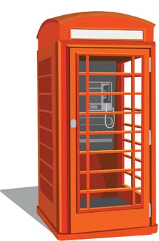 UK Public Phone vector, free vector images.