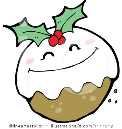 Christmas puddings clipart.