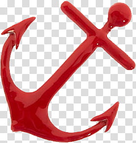 De, red anchor transparent background PNG clipart.