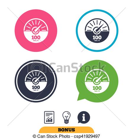 EPS Vectors of Tachometer sign icon. Revolution.