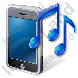 Mobile Phone Ringtone Icon, PNG/ICO Icons, 256x256, 128x128.