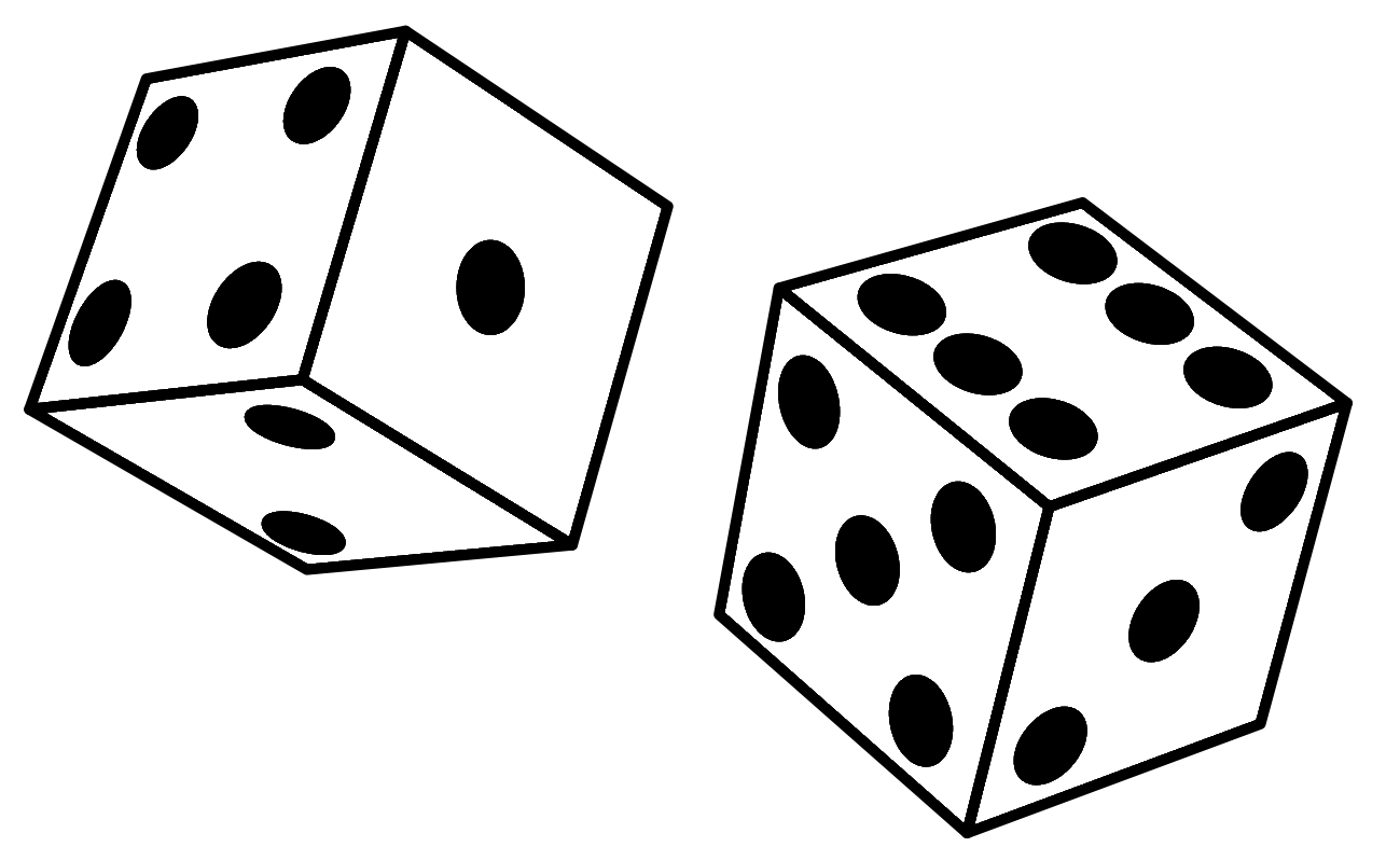 Dice clipart no background.