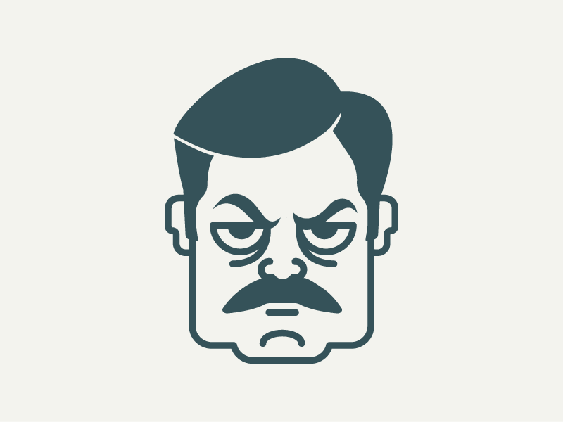 Ron Swanson mustache by Francesca Segantini on Dribbble.