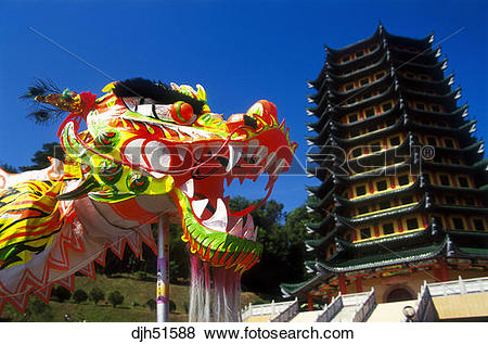 Pictures of Malaysia, Borneo, Sabah, Kota Kinabalu, Dragon Dance.