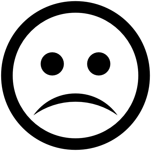 Free Bladk And White Sad Smiley Face Symbol, Download Free.