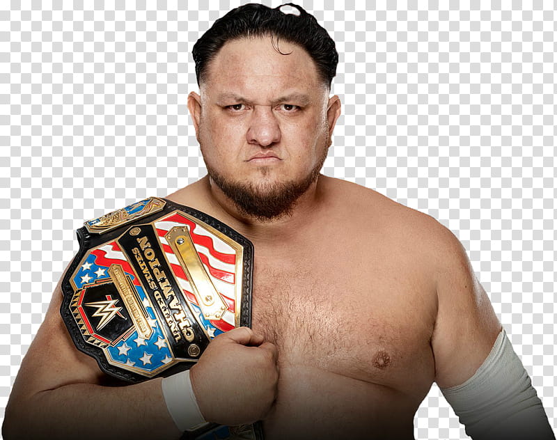 Samoa Joe United States Champion transparent background PNG.