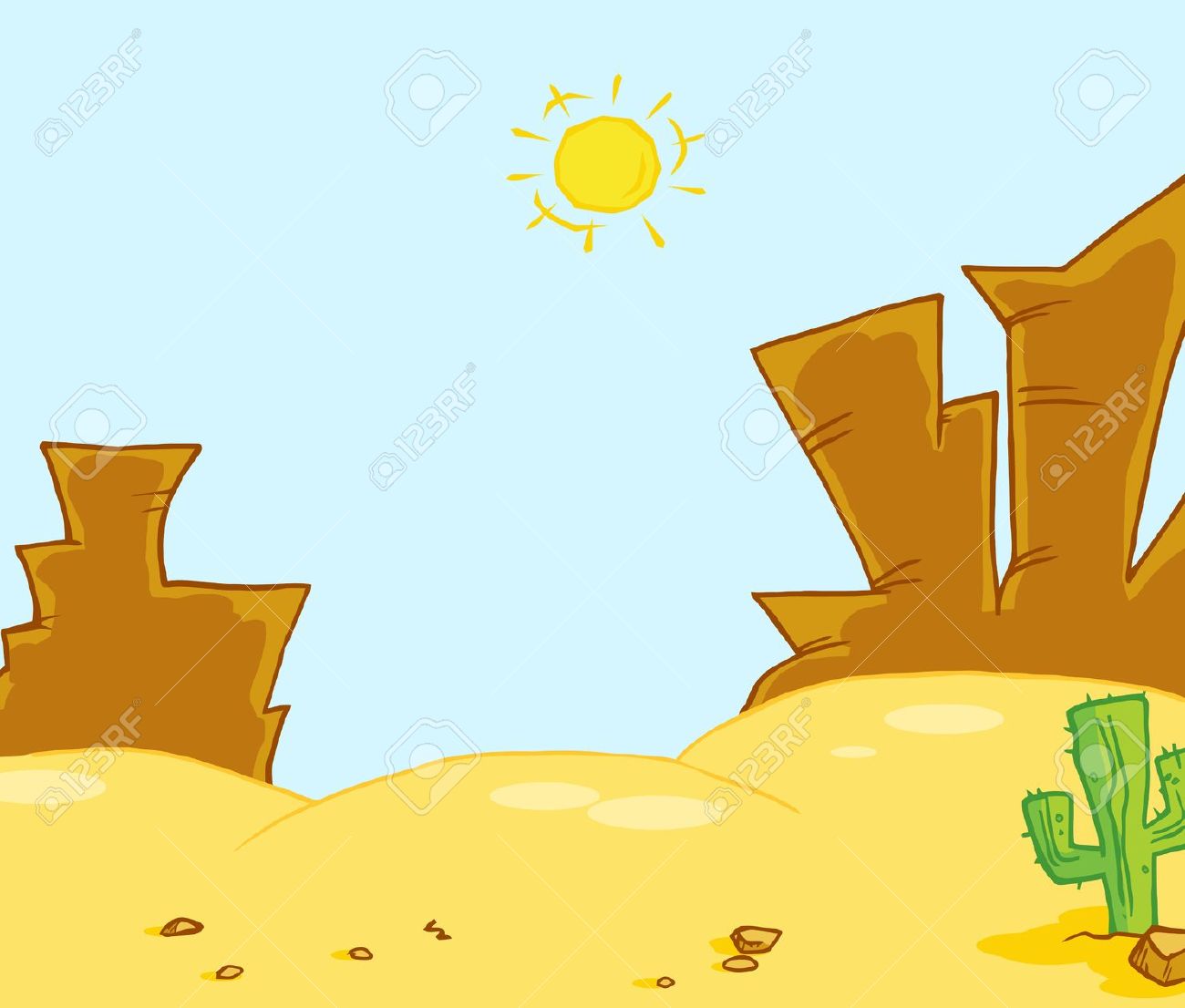 Showing post & media for Desert landscape cartoon.