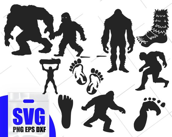 Bigfoot SVG Bundle, yeti svg, bigfoot svg, sasquatch svg.