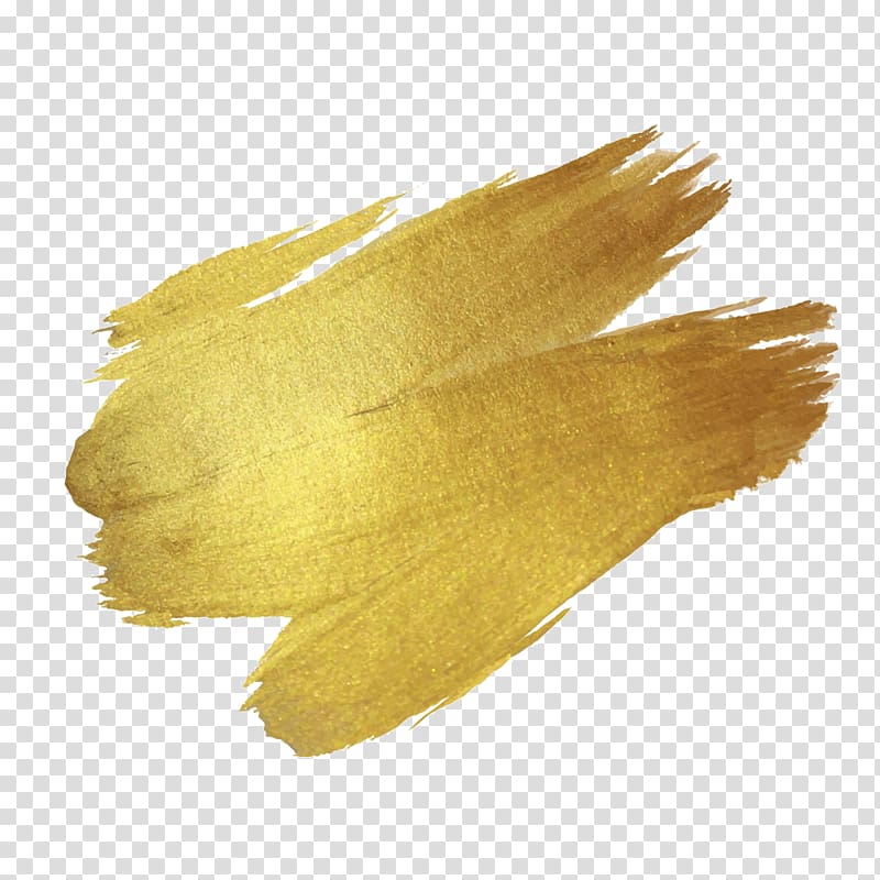 Brush Paint Gold Drawing, Gold paint, brown abstract.