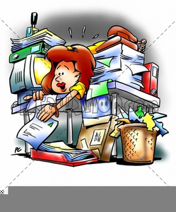 Clipart Frazzled Secretary.