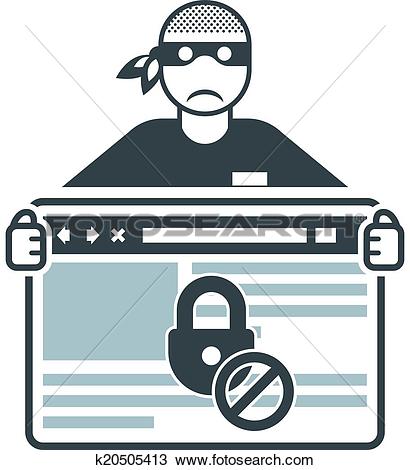 Clipart of Secure website.