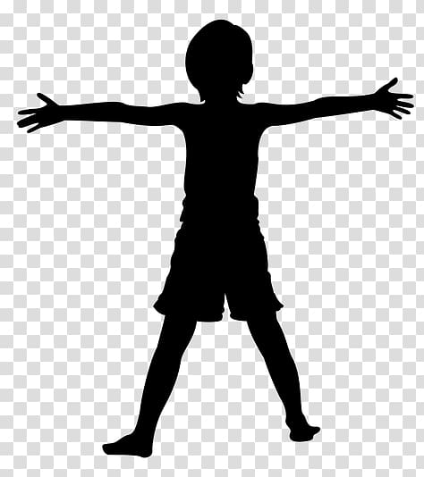 Child art Silhouette , child transparent background PNG.