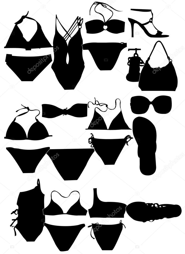 Silhouettes swimwear — Stock Vector © mijo69 #4361631.