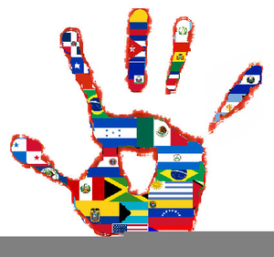 Spanish Speaking Countries Flags Clipart.