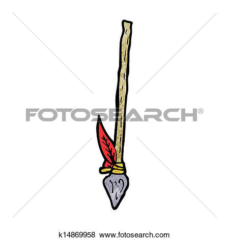 Clip Art of cartoon spear k15568286.