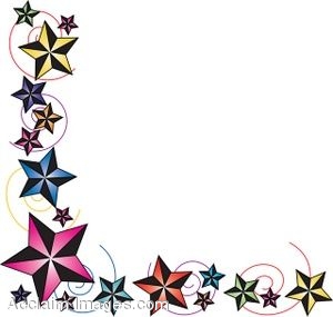 Christmas Star Border Clip Art.