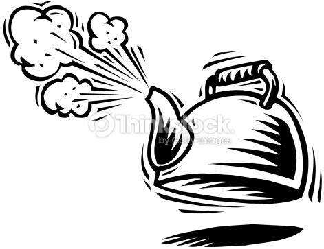 Steam tea pot clipart.