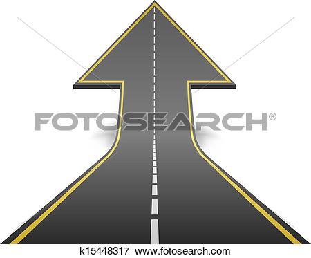 Clipart of Straight road in motion k6501155.