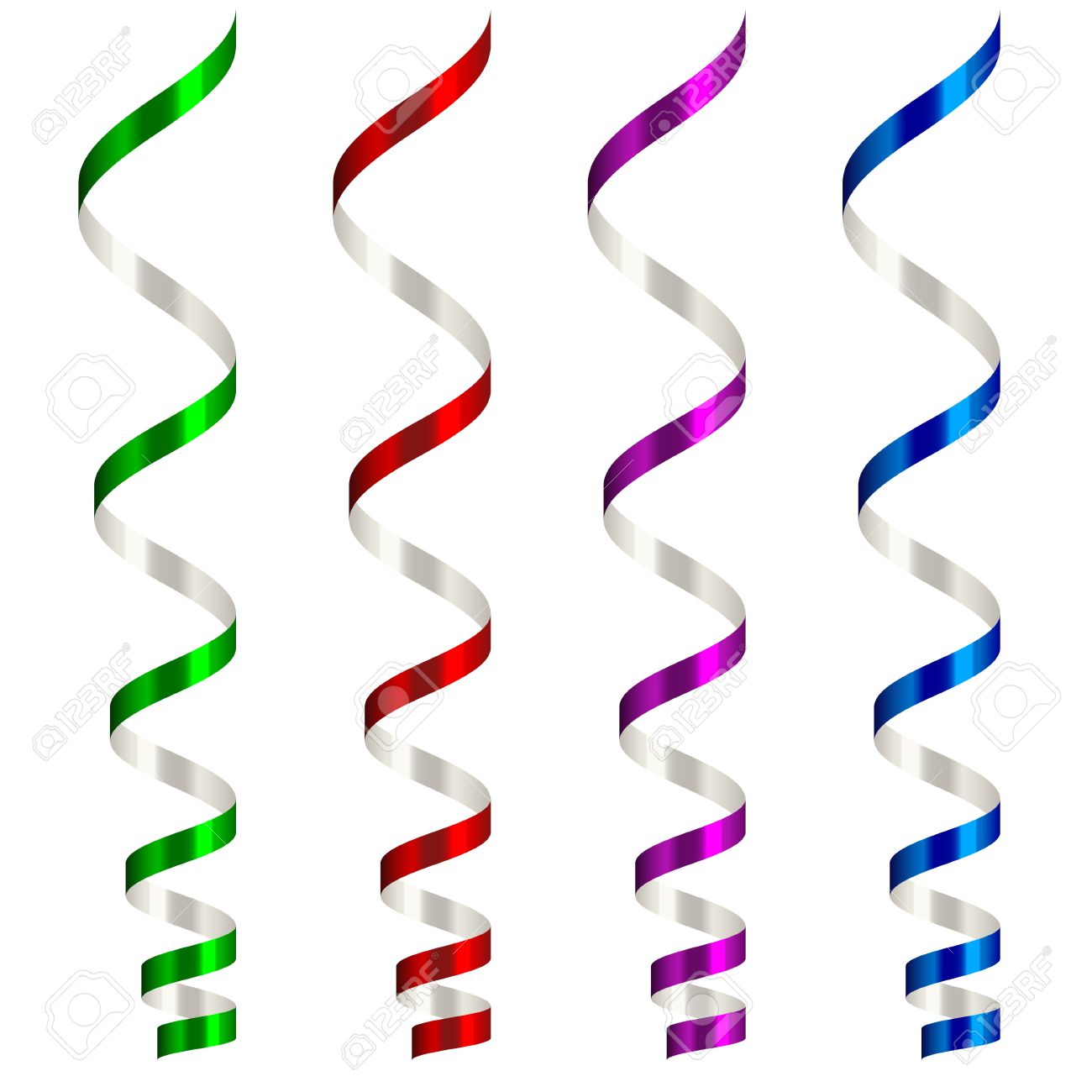 Birthday Streamers Clipart.